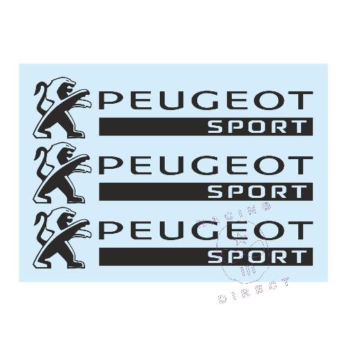 PEUGEOT SPORT pack 3 Aufkleber 30 cm PEUGEOT