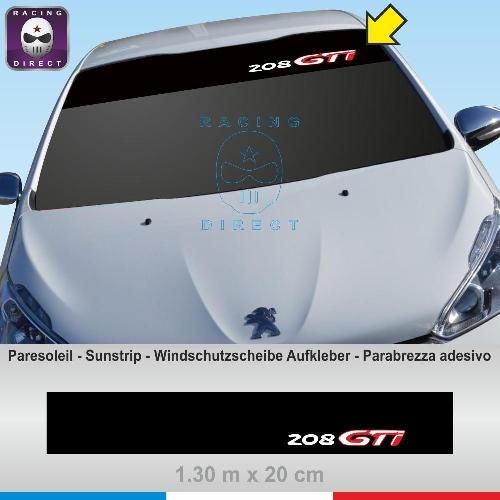 PEUGEOT 208 GTI Windschutzscheibe aufkleber  PEUGEOT