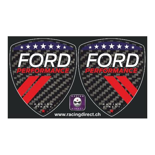 2 FORD PERFORMANCE Carbon-Look Aufkleber FORD