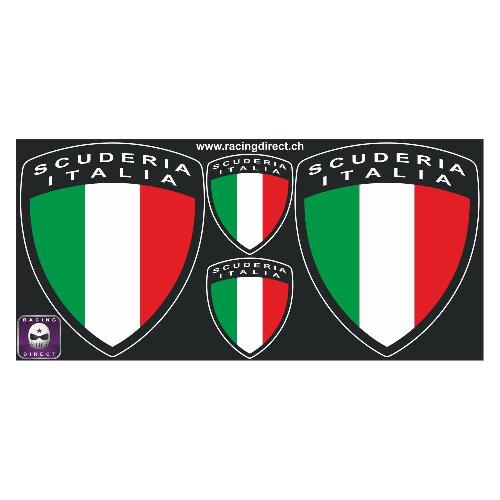 SCUDERIA ITALIA Set von 3 Aufklebern für FIAT ABARTH FIAT ABARTH