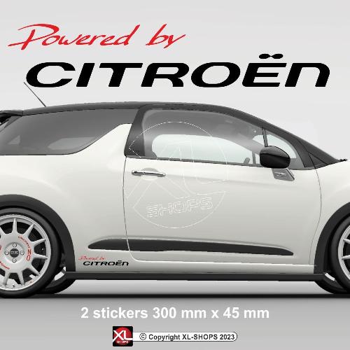 2 stickers Powered by CITROËN CITROËN RACING