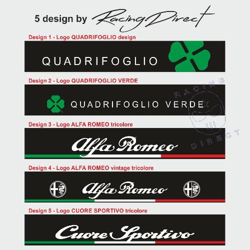 Parabrezza ALFA ROMEO 5 design con banda tricolore ALFA ROMEO