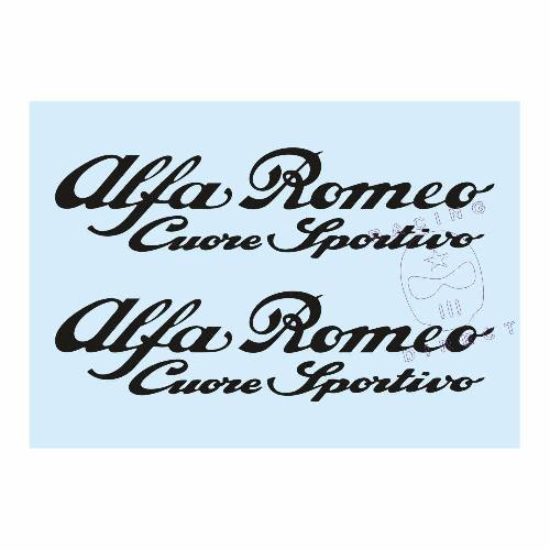 Adesivi ALFA ROMEO CUORE SPORTIVO 275 mm ALFA ROMEO