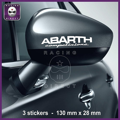 3 stickers ABARTH COMPETIZIONE FIAT ABARTH