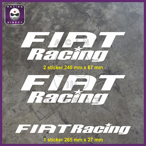 3 Fiat Racing Aufkleber FIAT ABARTH