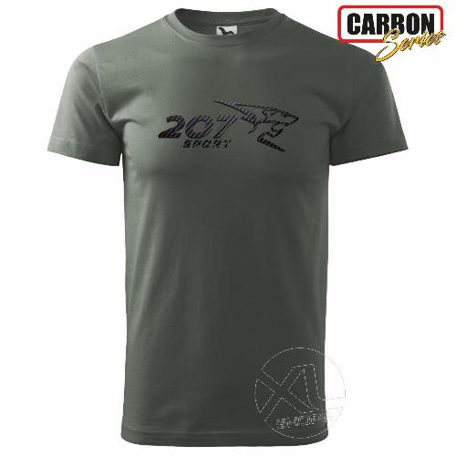 PEUGEOT 207 SPORT Carbon look Herren T-Shirt  PEUGEOT