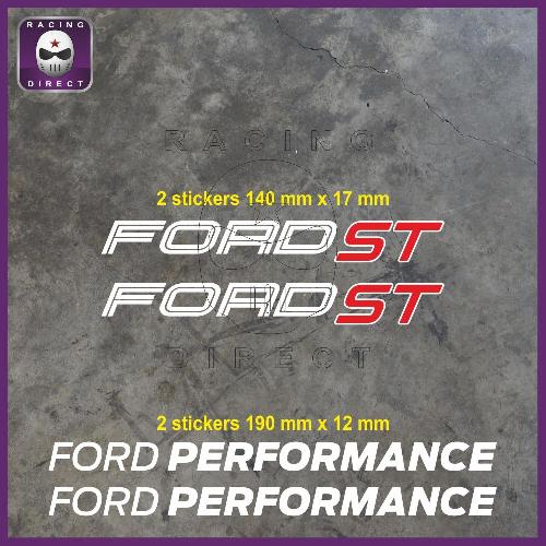 4 stickers FORD PERFORMANCE / FORD ST FORD