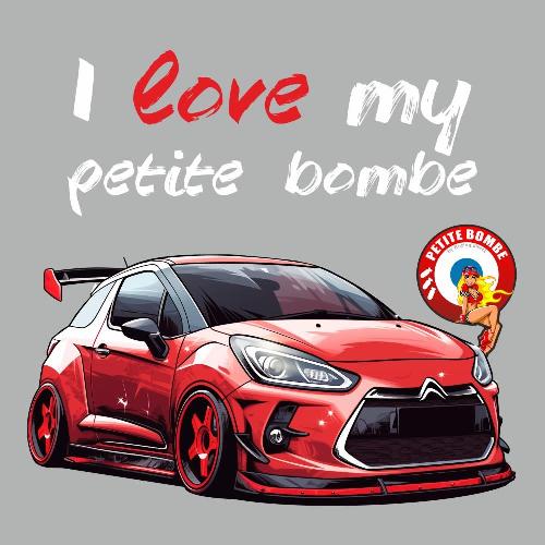 Citroën DS3 Racing t-shirt unisex I LOVE my petite Bombe 