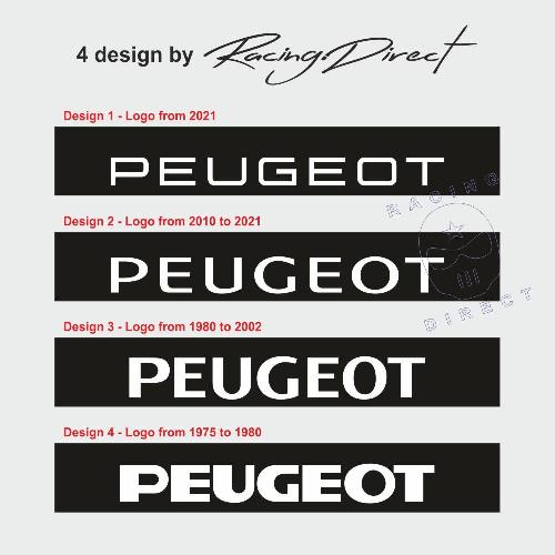 PEUGEOT sunstripe windshield decal 4 design from 1975 to 2024 PEUGEOT