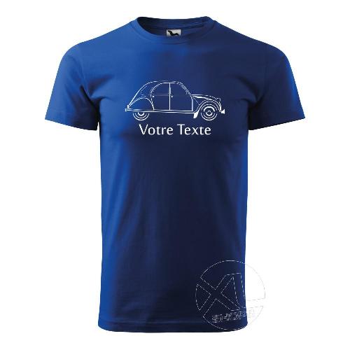 Men's CITROEN 2CV T-shirt with customizable text CITROEN